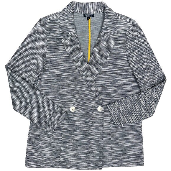 Women's TOPSHOP Tweed Double-Breasted Unlined‎ Blazer | Size 8 - Picture 1 of 10